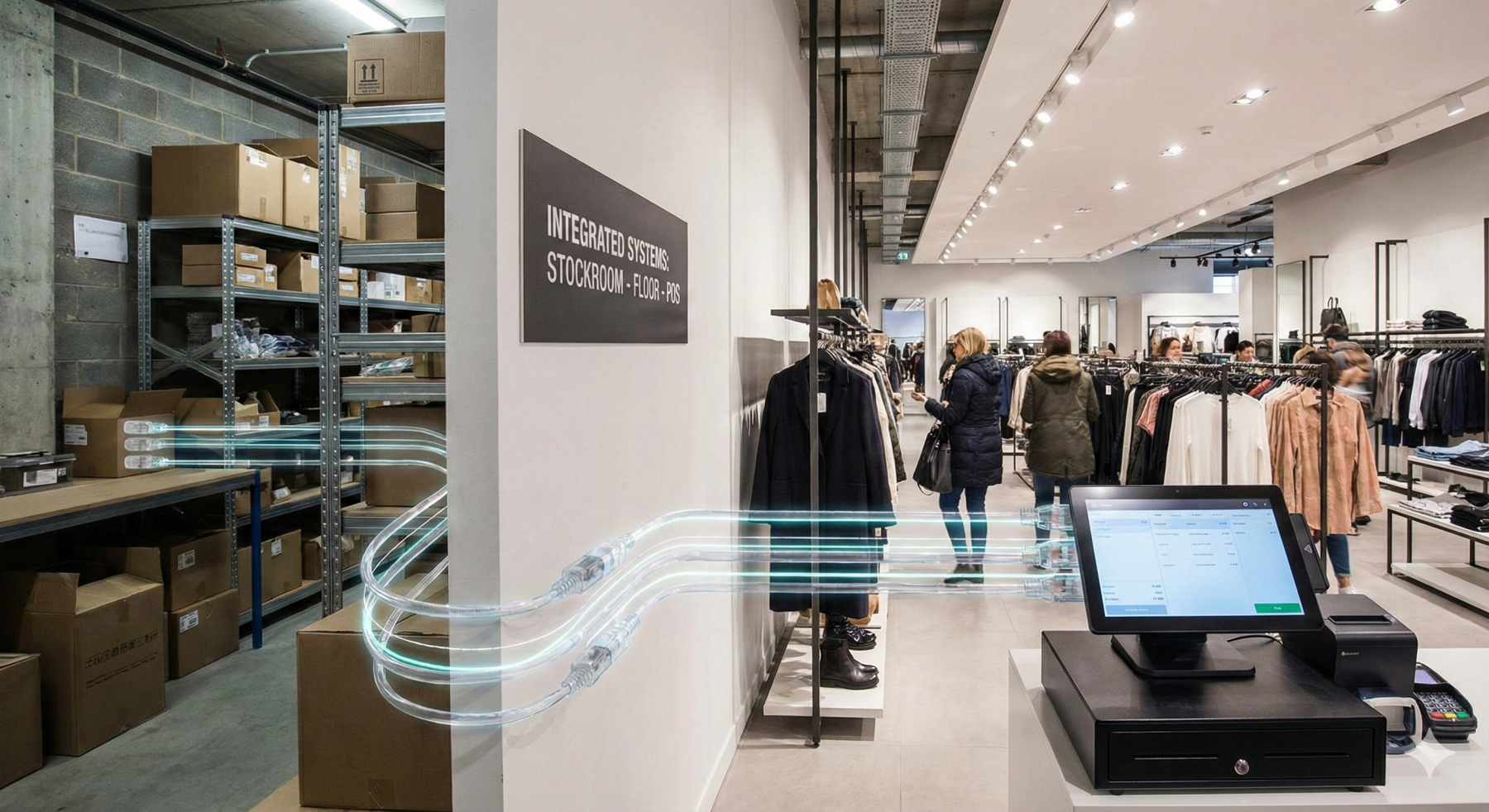 integrated connection between storeroom and POS