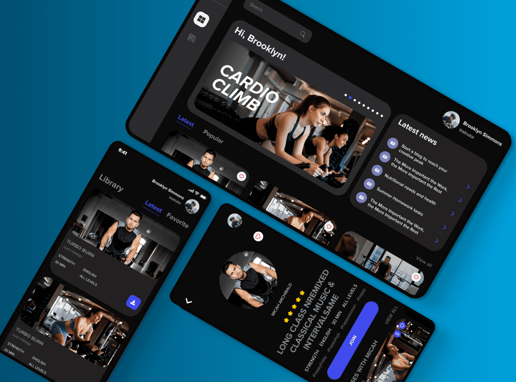 App for streaming workouts