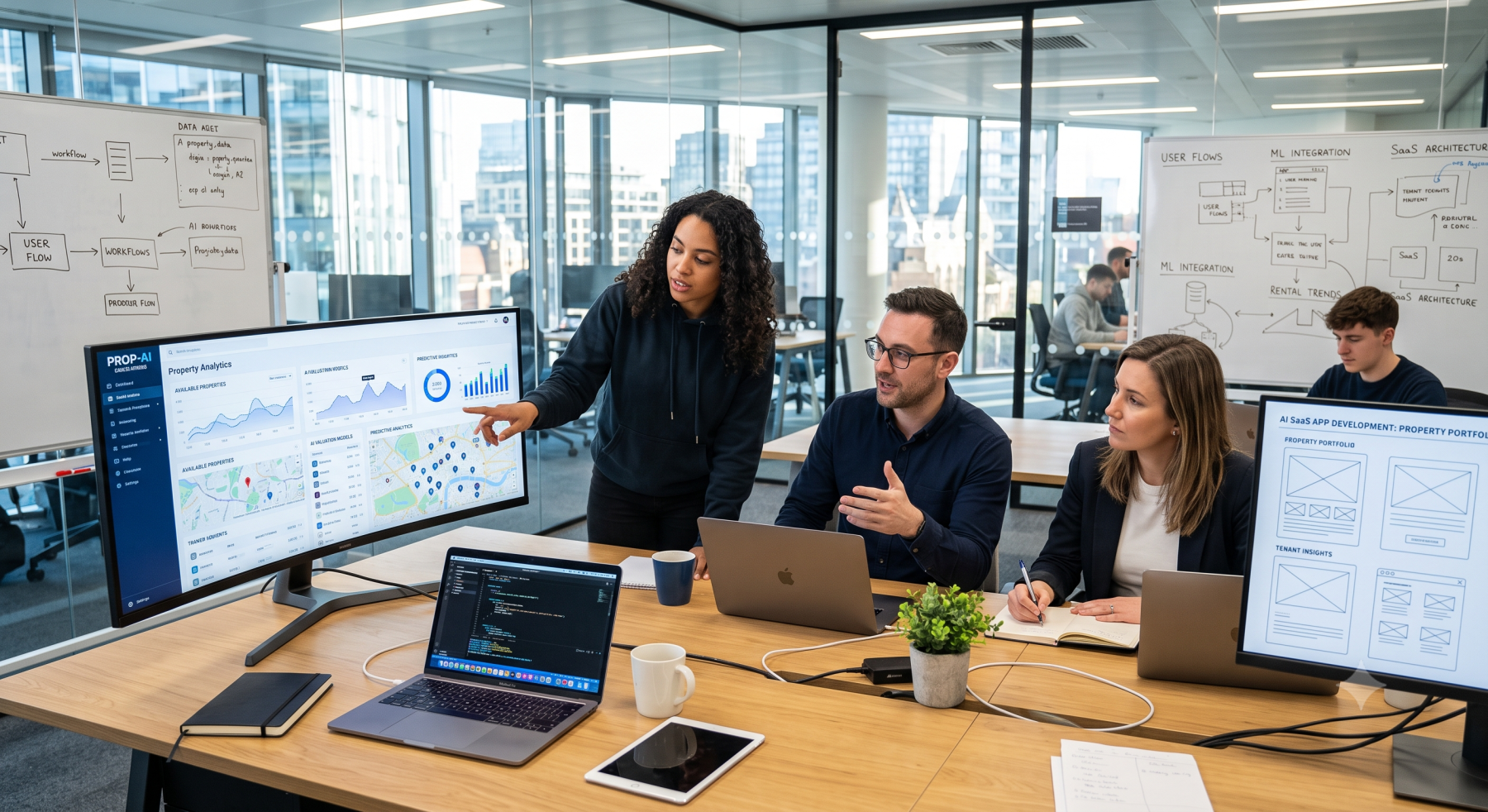 IT team analyze AI SaaS App Development for Property analytics a team of IT professionals analyze AI SaaS App Development for Property analytics